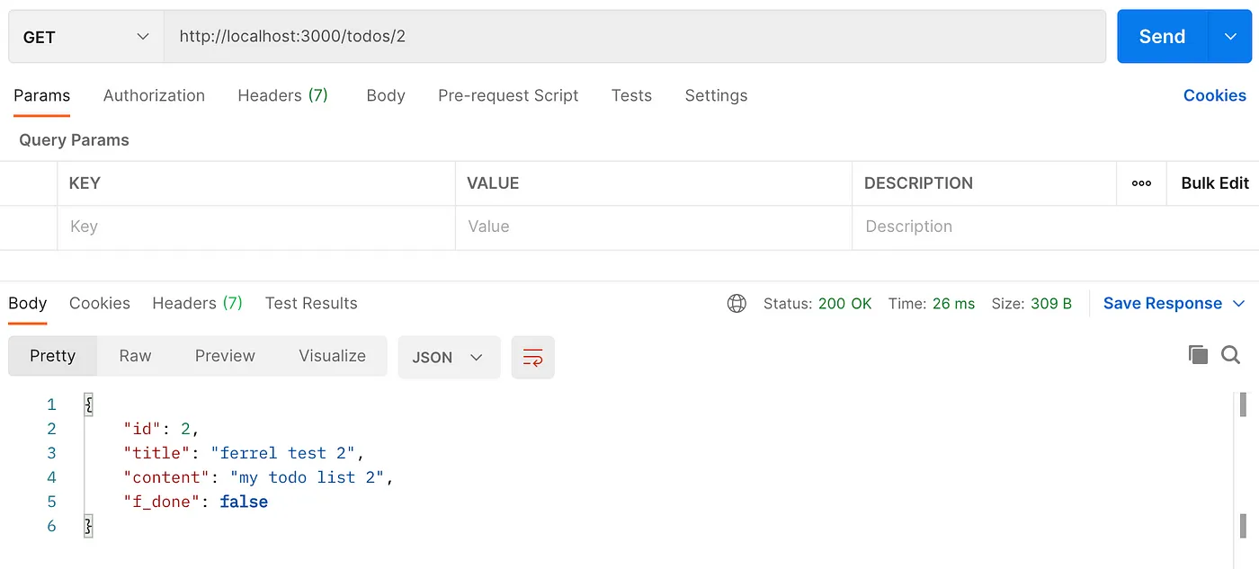 Get spesific Todo using id